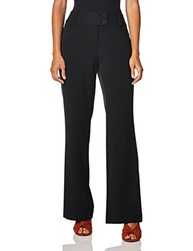 Rafaella Missy Curvy Fit Gabardine Bootcut Stretch Dress Pants With Pockets (Size 4-16), Black, 8