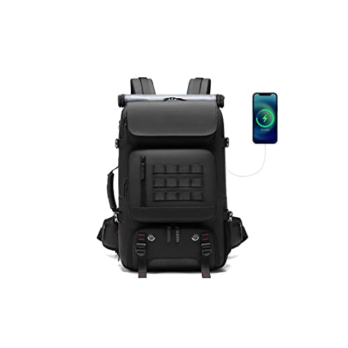 DBNAU 17 Inch Laptop Backpack, 50L Capacity, Black, Unisex