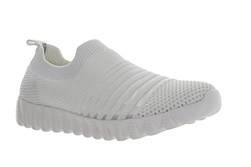 Bernie Mev Wylie Women's Slip-On Sock-Knit Sneaker (White, us_Footwear_Size_System, Adult, Women, Numeric_Range, Medium, Numeric_7_Point_5, Numeric_8)
