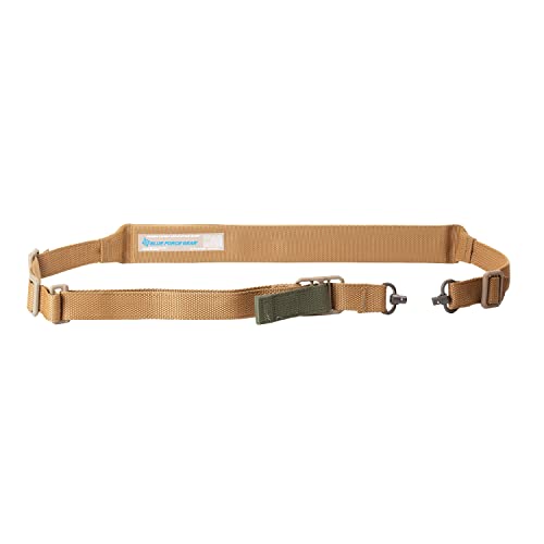 Blue Force Gear Padded Vickers Sling - 2 Point Padded Sling with Swivels - 57 – 67 inches (Coyote Brown)