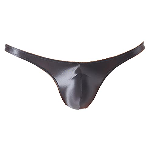Men Sexy Underwear Thong Undies Bulge Enhancing Ball Pouch Bikinis Briefs Grey M