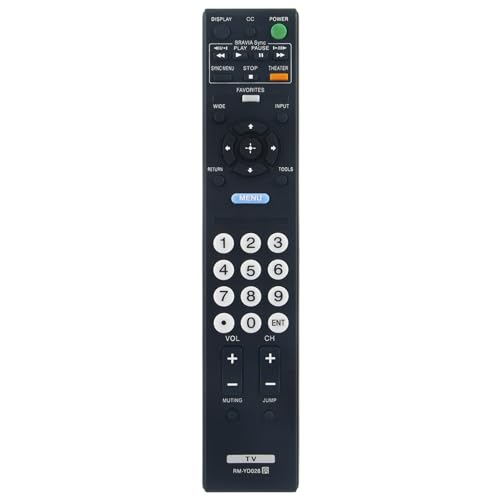 RM-YD028 Remote Control Replace fit for Sony Bravia LCD LED Digital Color TV KDL-32L5000 KDL-22L5000 KDL-26L5000 KDL-37L5000 KDL-40SL150 KDL-55V5100 KDL-52V5100 KDL-52VL150 KDL-46VL150 KDL-40V5100