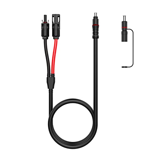 SolarEnz Solar Connector to DC8mm Adapter Cable Perfectly Solar Connector Solar Generator Portable Power Station and Solar Panel 12AWG+14AWG Heavy Duty Wire