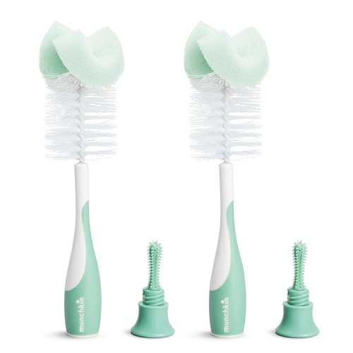 Munchkin Sponge Bottle Brush, 2 Pack, Green
