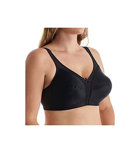 Carnival Women's Full Figure Camisole Strap Soft Cup Wire Free Bra, Black, 46DD