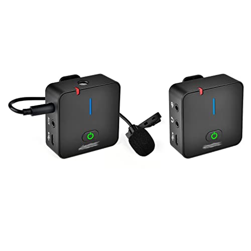 N/A 2.4G Recording Microphone Transmitter Receiver Clip-on Lavalier Mic for Smartphone Camera Video
