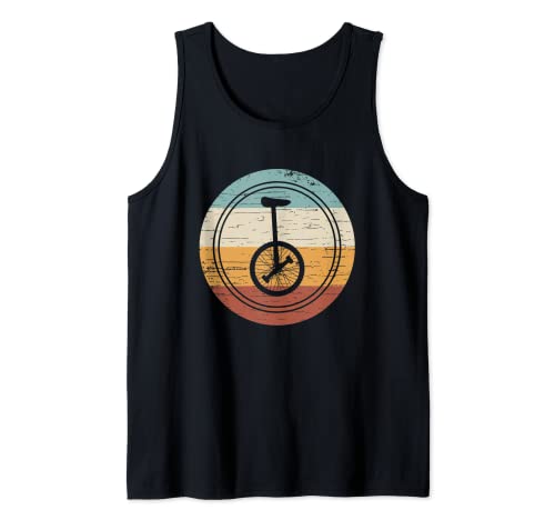 Vintage Unicycle Single Wheel Acrobats Monocycle Unicycling Tank Top