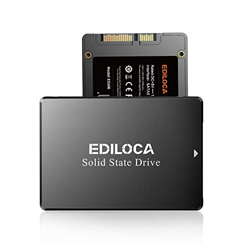 Ediloca ES106 250GB SSD SATA III 2.5' 3D TLC NAND Flash Internal Hard Drive, Up to 550MB/s Read, Upgrade PC or Laptop Memory and Storage(Black)