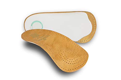 Pedag Holiday | 3/4 Length Sheepskin Orthotic Inserts | Handmade in Germany | Arch Support | Metatarsal Pad | Heel Cushion | Fits Low Profile Tight Shoes | Tan | 1 Pair | US Women 6 / EU 36