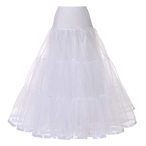 Women's Ankle Length Petticoats Long Plus Size Wedding Petticoat Slips Crinoline Underskirt for Prom Evening Wedding Dress…