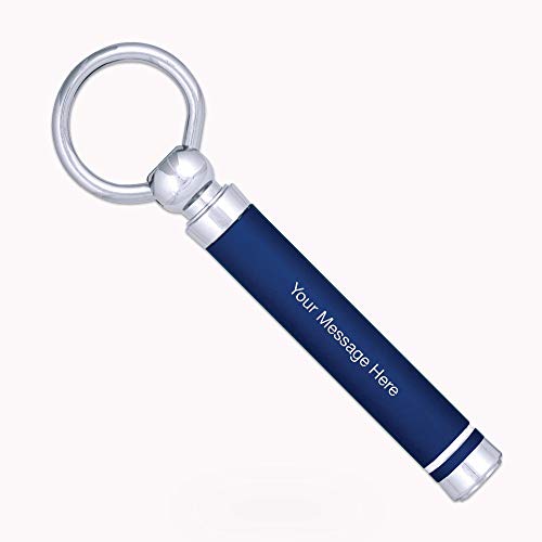 Custom Keychain with Soft-Touch Finish & Split Key Ring. Available in 3 Classic Colors with High Polished Silver Accents - Free Personalization - Great for Birthdays, Graduations, and Holiday Gifts