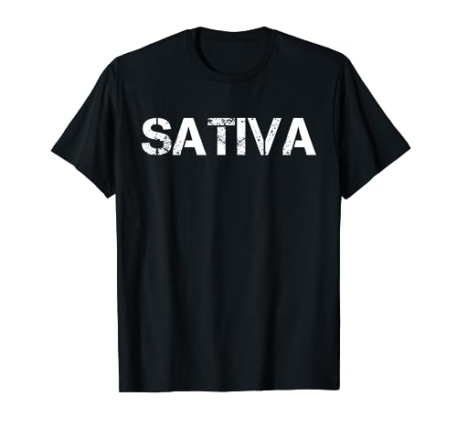 SATIVA Marijuana Weed Cannabis Pot Smoker Clothing T-Shirt
