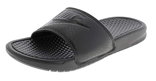 Nike Women's Benassi Just Do It Sandal, Black/White, 7 Regular US