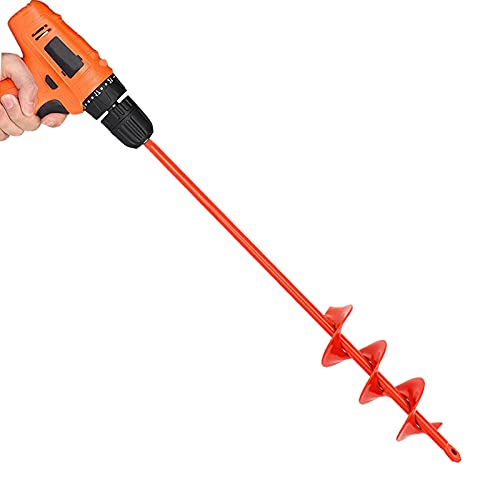 MAXCCINO Auger Drill Bit for Planting 2'(D) x14.5'(L), Garden Ground Earth Spiral Drill Bit for 3/8' Hex Drive Drill, for Post Hole Digger Bulb Bedding Digging Plant Rapid Planter