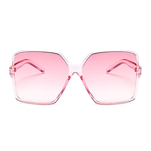 Dollger Oversized Square Sunglasses for Women Big Large Wide Fashion Shades for Men 100% UV Protection Unisex Pink