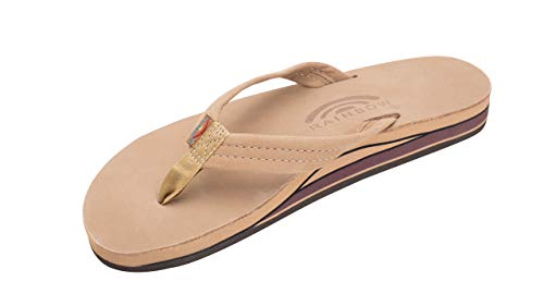 Rainbow Sandals Women's Double Layer Premier Leather w/ 3/4' Strap (Ladies X-Large / 8.5-9.5, Sierra Brown)