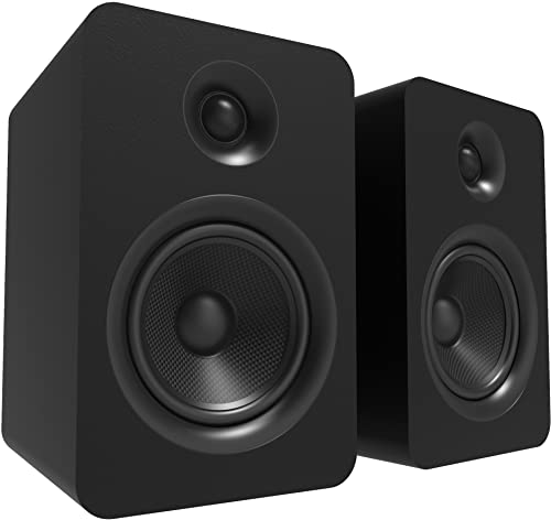 Kanto YU Passive 5.25' Passive Bookshelf Speakers with 1' Silk Dome Tweeter | External Amplifier Required | Pair | Matte Black