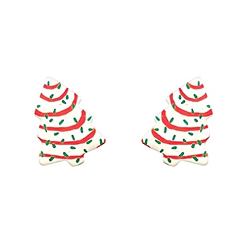 1 Pair Christmas Earrings for Women | Acrylic Christmas Tree Dangle Drop Earrings for Women & Teens Girls, Christmas Decorations Clearance