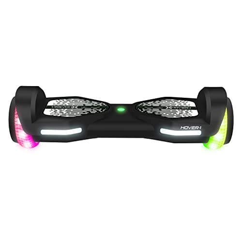 Hover-1 All-Star 2.0 Hoverboard | 7MPH Top Speed, 7MI Range, 200W Motor, Bluetooth Speaker, 5HR Recharge, 220lbs Max Weight, LED Wheels & Headlights, Black