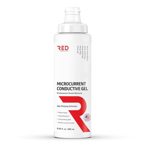 Microcurrent Conductive Gel, 8.45 fl oz - Long-Lasting, Non-Greasy, Hypoallergenic -1 Bottle, 8.45 fl oz / 250mL