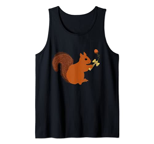 Kendama Sweet Squirrel Playing Kendama Cup Sports Tank Top
