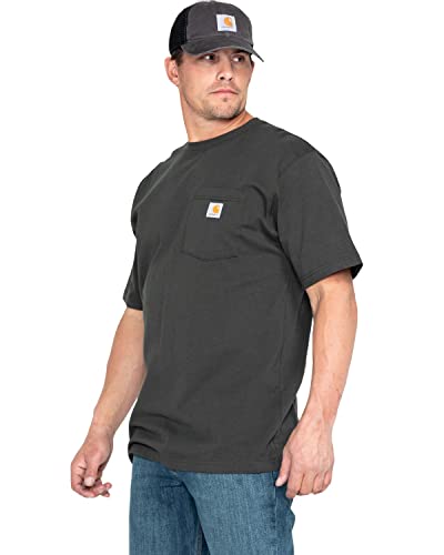 CarharttmensLoose Fit Heavyweight Short-Sleeve Pocket T-ShirtPeat2X-Large