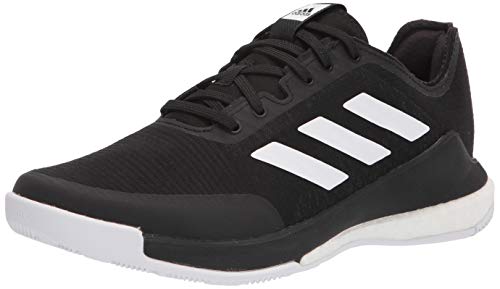 adidas Women's Crazyflight Volleyball Shoe, Black/White/Black, 9