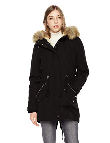 ROYAL MATRIX Winter Coats for Women Long Winter Coat Winter Parka Jacket with Hood Women Fleece Lined Parka Coat Ladies Thick Warm Windproof Coat Black,6
