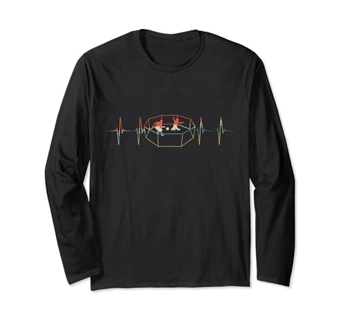 Gaga Bal Heartbeat Retro ECG EKG Long Sleeve T-Shirt