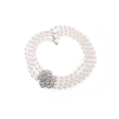 Utopiat Audrey Style Pearl White Jewelry Mini Necklace Girls Inspired By BAT's (7+ Years)