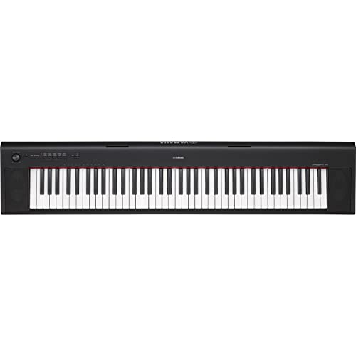 Yamaha NP32 76-Key Lightweight Portable Keyboard with PA130 Power Adapter, Black