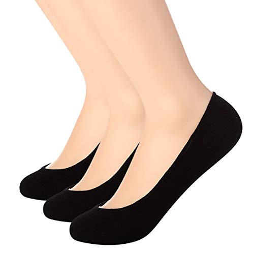 Ultra Low Cut Liner Socks Women No Show Non Slip Hidden Invisible for Flats Boat Summer 3 Pairs