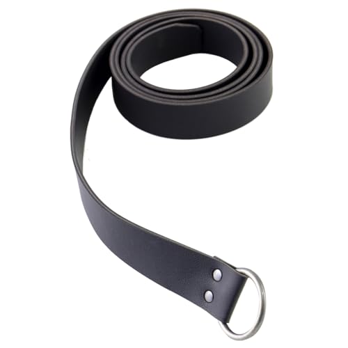 KOGOGO Medieval Knight Leather Belt Mens Reenactment Accessory Black