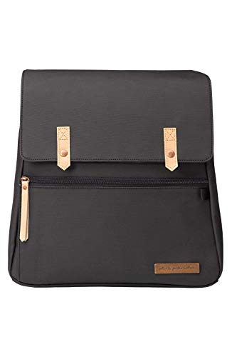 Petunia Pickle Bottom Meta Backpack | Diaper Bag Backpack for Parents | Comfortable, Spacious and Sleek Backpack for On the Go Moms and Dads | Black Matte Canvas