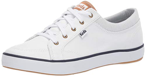 Keds Center Lace Up, Sneaker Womens, White Chambray, 8 Medium