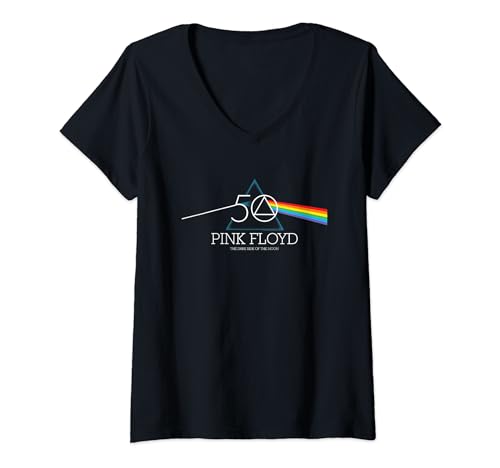 Pink Floyd The Dark Side of The Moon 50th Anniversary Prism V-Neck T-Shirt