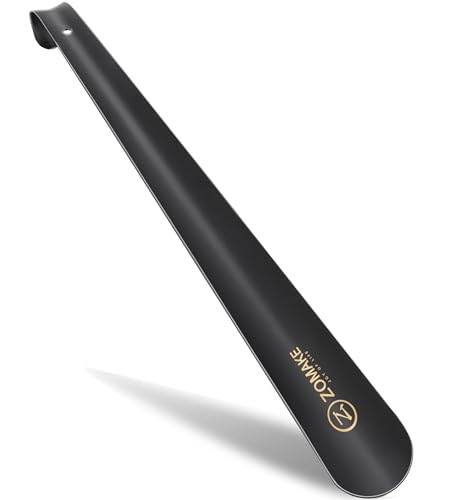 ZOMAKE Shoe Horn Long Handle for Seniors - 16.5' Long Metal Shoehorn for Boots - Exta Long Steel Shoe Horns for Men Women Kids