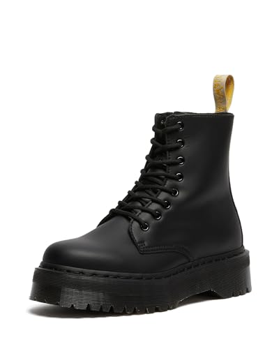 Dr. Martens mens Vegan Jadon Ii Mono Fashion Boot, Black Felix Rub Off, 9 Women 8 Men US