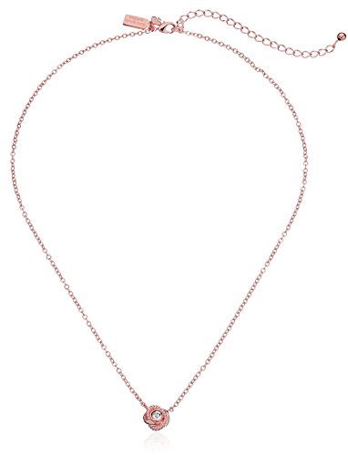 kate spade new york 'Infinity and Beyond' Clear/Rose Gold Knot Mini Pendant Necklace, 17' + 3' Extender