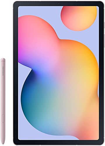 SAMSUNG Galaxy Tab S6 Lite 10.4' 64GB Android Tablet, LCD Screen, S Pen Included, Slim Metal Design, AKG Dual Speakers, 8MP Rear Camera, Long Lasting Battery, US Version, 2022, Chiffon Rose