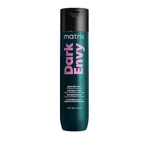 Matrix Dark Envy Color-Depositing Green Shampoo | For Neutralizing Red Undertones in Dark Brown or Black Hair | Cool, Glossy Finish | Salon Shampoo | Packaging May Vary | 10.1 Fl. Oz. | Vegan