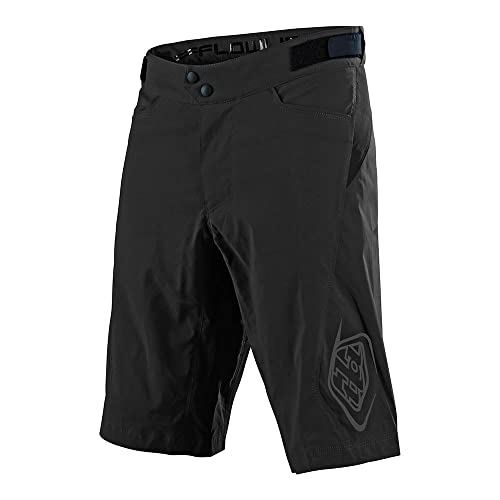 Troy Lee Designs Cycling Mountain Bike Trail Biking MTB Bicycle Shorts for Mens, Flowline Shorts W/Liner (Solid Black, 34)