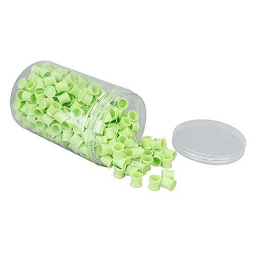 Tattoo Ink Caps 300 Pack Disposable Pigment Ink Caps Mixed In 12Mm Tattoo Ink Caps Tattoo Ink Cups Mixed Size Disposable Pigment Tattoo Plastic Pouches Ink Cups(Green)