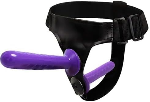 Small Size Beginner Strap-ons Classic Wand Soft Silicone Toy for Couples,Women Wearable Straps Set Double Pleasure Realistic Massager 7 inch Adjustable Waist Pants for Women Men,FlexibleY67 (Purple)