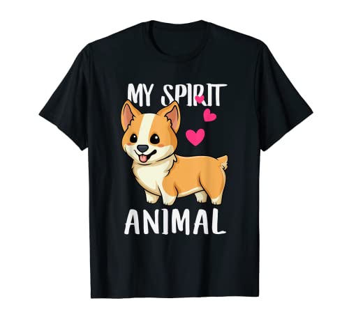 My Spirit Animal, Corgi Dog Love-r Dad Mom, Boy Girl Funny T-Shirt