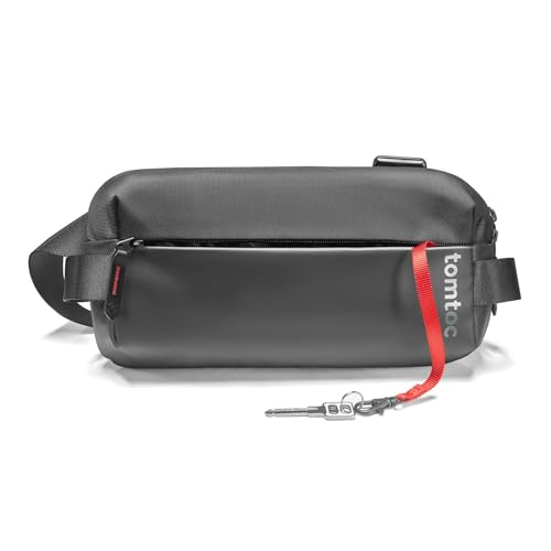 tomtoc Compact EDC Sling Bag, Minimalist Chest Shoulder Backpack Crossbody Sling Bag for Men and Women, Water-resistant Lightweight Everyday Carry Casual Bag for Tactical, Travel, Work, Gym, Sport