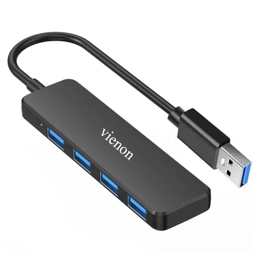USB 3.0 Hub, VIENON 4-Port USB Hub USB Splitter USB Expander for Laptop, Xbox, Flash Drive, HDD, Console, Printer, Camera,Keyborad, Mouse