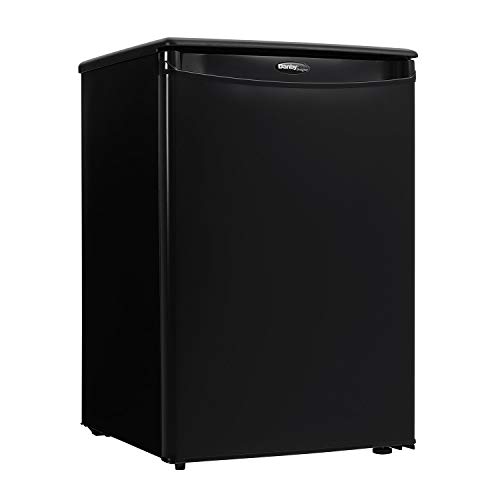 Danby DAR026A1BDD-6 2.6 Cu.Ft. Mini Fridge, Compact Refrigerator for Bedroom, Office, bar, countertop, E-Star Rated in Black