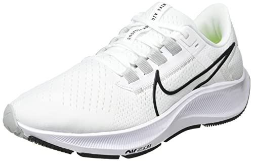 Nike Men's Air Zoom Pegasus 38 Running Shoe, White/Pure Platinum/Volt/Black, 10