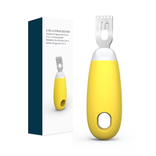 KITCHENDAO Citrus Lemon Peeler Zester Tool with Specially Designed Channel Knife to Save Effort, Ultra Sharp Lemon Rind Twist Peeler Tool Bar Bartender Lime Lemon Stripper for Cocktails Kitchen